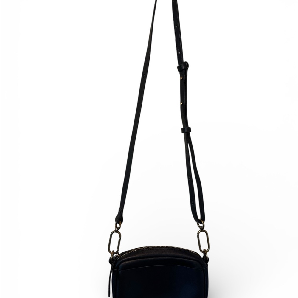 Madewell Black Leather Carabiner Mini Crossbody Bag